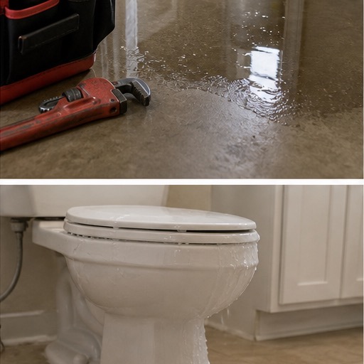 Active plumbing leak under a fixture