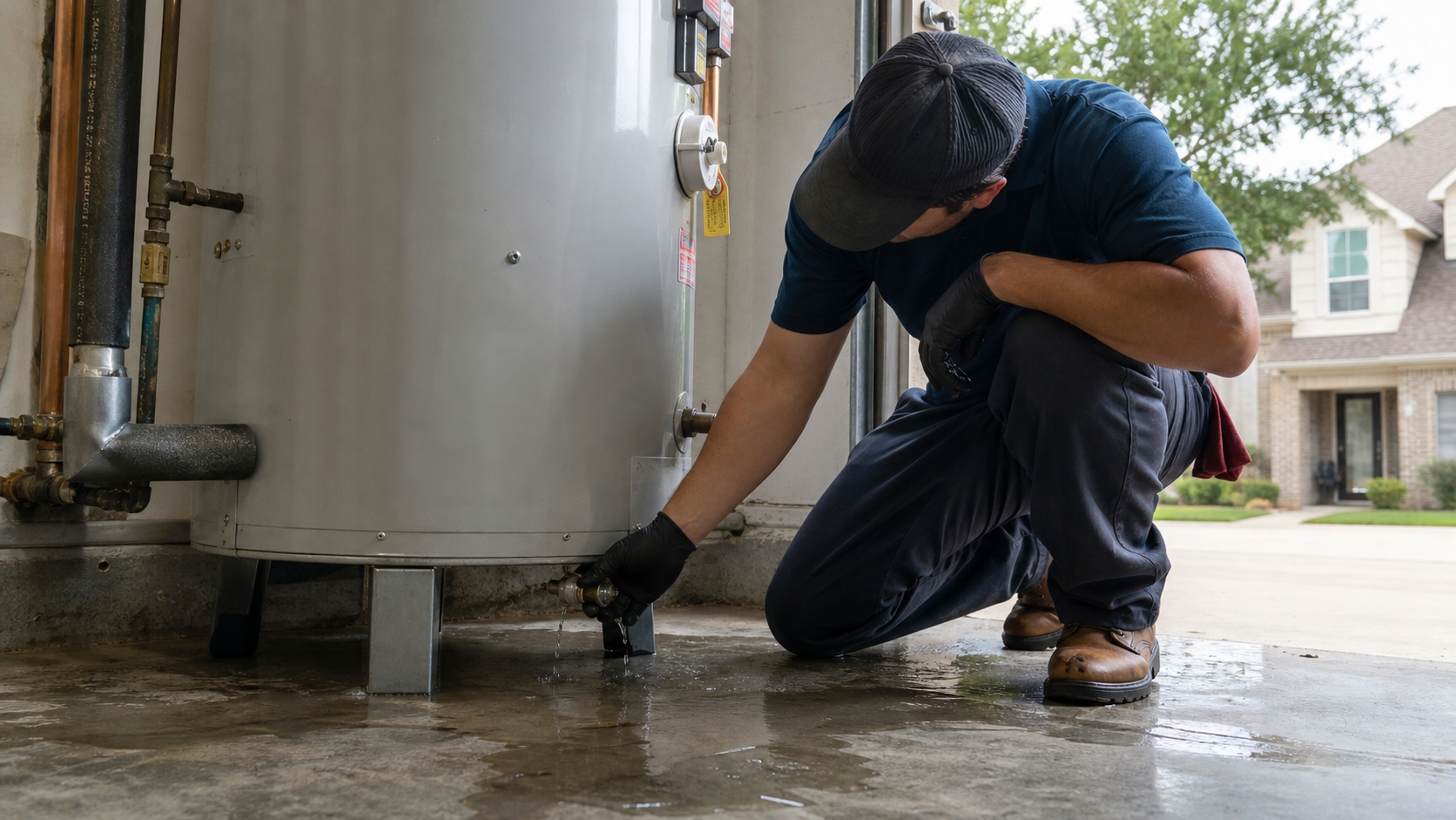 Water heater leak repair